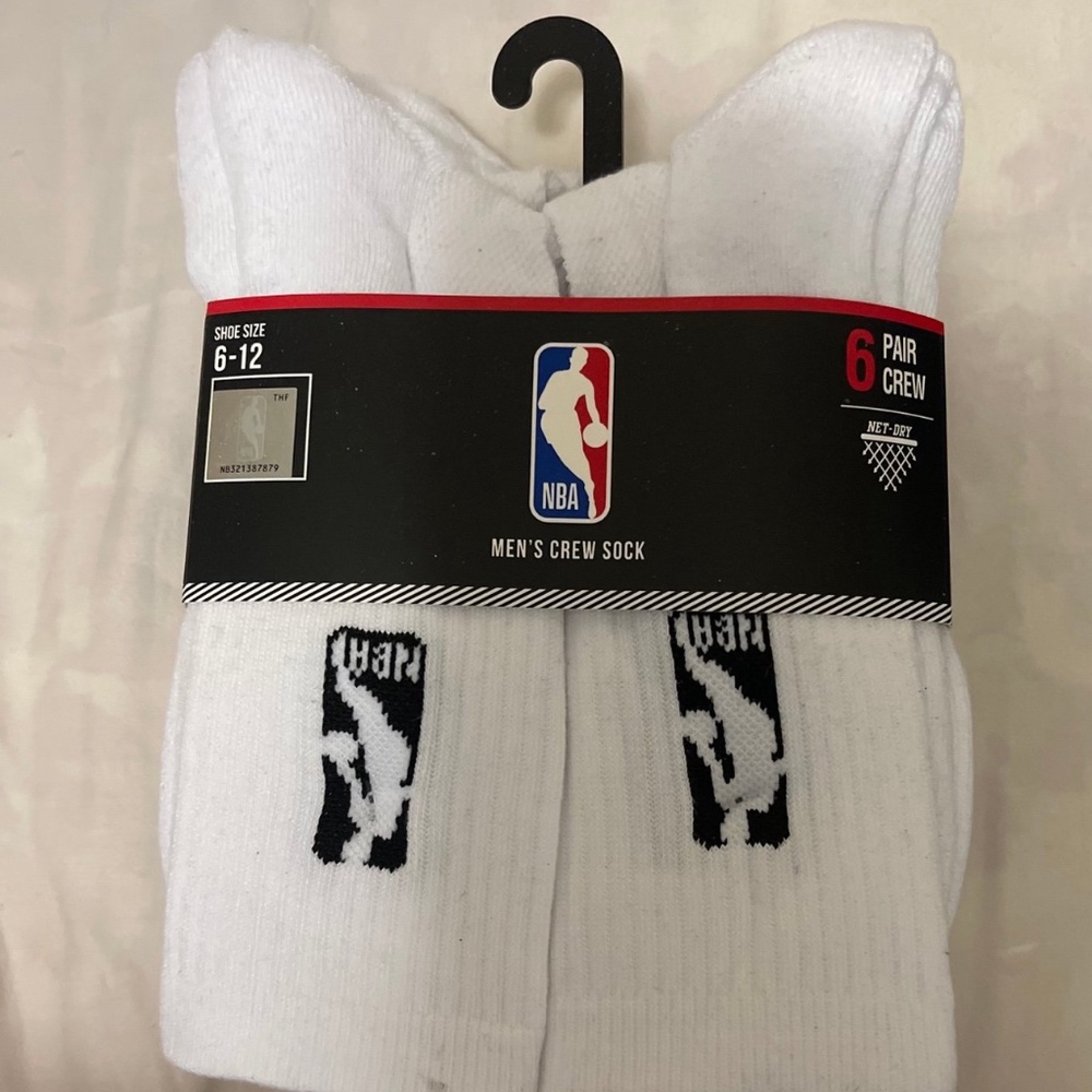 NBA Men’s Crew Sock 6 Pair